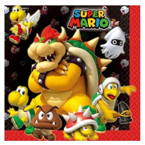 Super Mario Bros, Servetter 20-pack (Bowser)