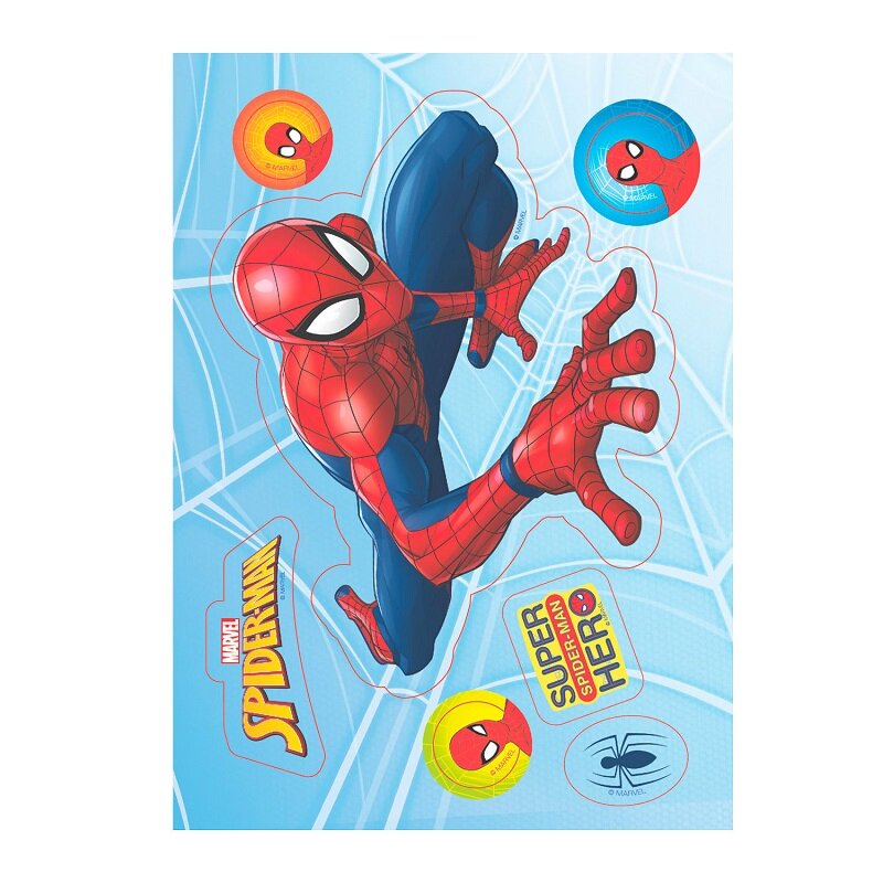 Spiderman - Tårtdekorationer av Oblat 7-pack