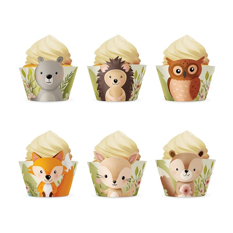 Skogsvänner - Cupcake Wrapper 6-pack