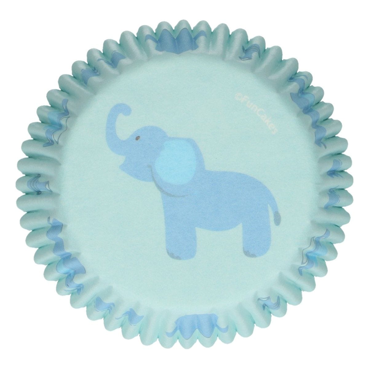 FunCakes - Muffinsformar Elefant Blå 48-pack