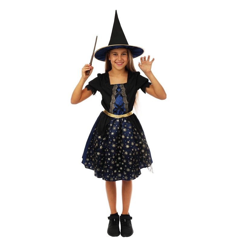 Halloween Häxa Maskeraddräkt Barn 5-6 år (105-116 cm)