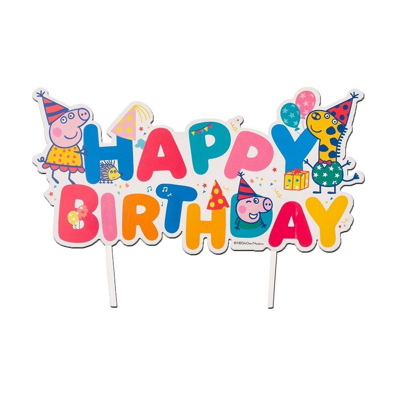 Peppa Pig - Cake Topper Happy Birthday