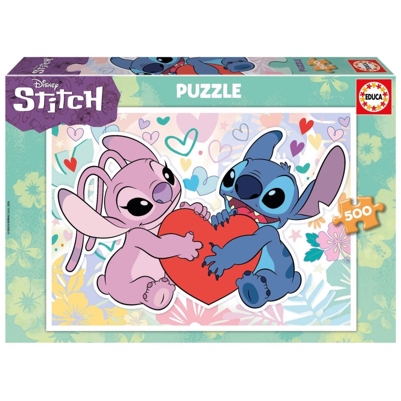 Educa Pussel - Stitch & Angel Love 500 bitar