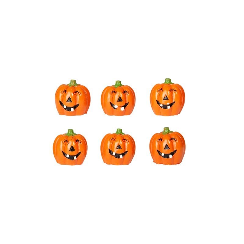 Halloweendekoration - Små pumpor 2,3 cm 6-pack