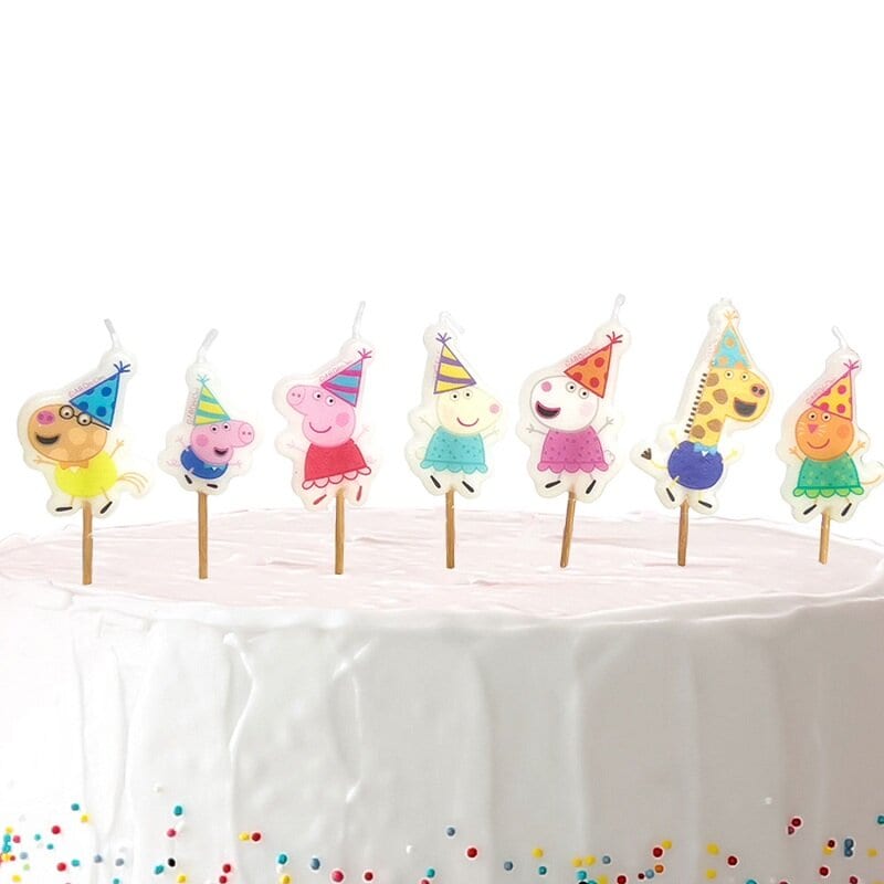 Peppa Pig Birthday - Tårtljus 7-pack