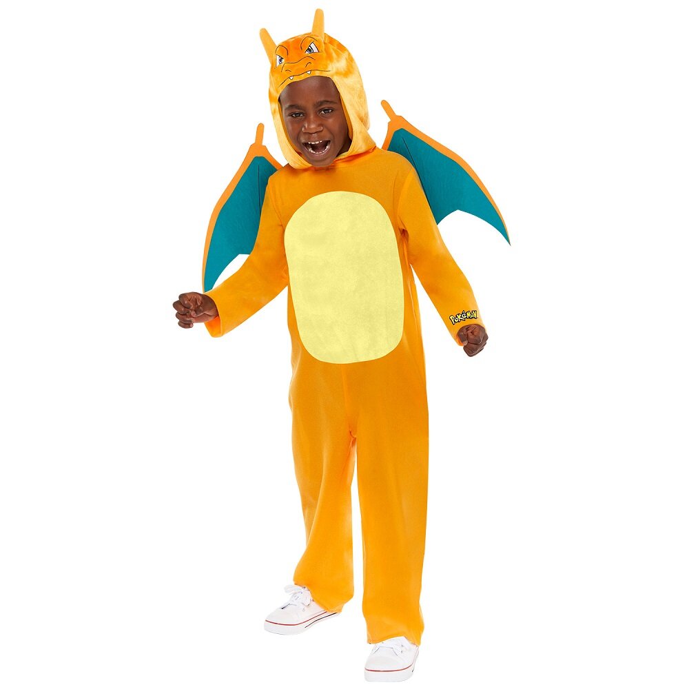 Pokémon Charizard Jumpsuit Maskeraddräkt Barn 6-8 år (116-128 cm)