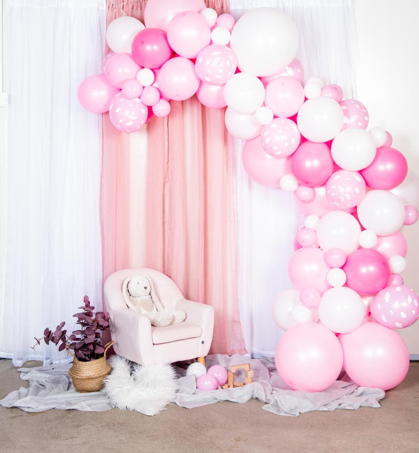 DIY Ballongbåge Baby Pink
