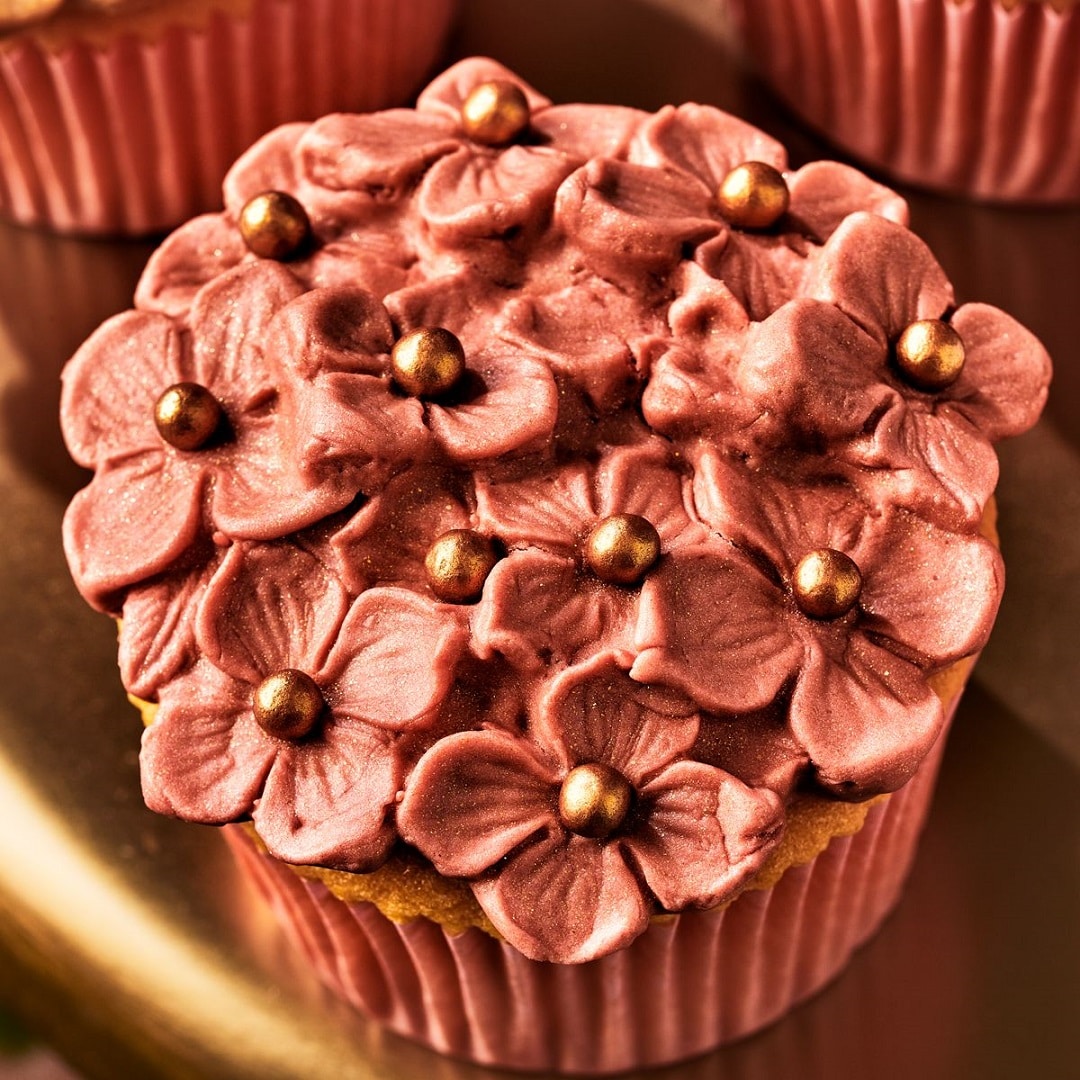 FunCakes - Sockerpasta Glittrig Roséguld 250 gram