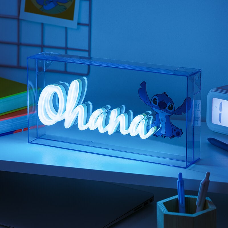 Stitch - Neon LED Lampa Ohana